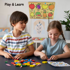 Wooden Fruit Puzzle – Toddler Learning Board | Inventive Play