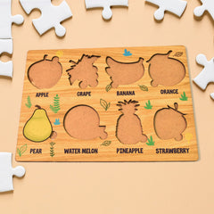 Wooden Fruit Puzzle – Toddler Learning Board | Inventive Play