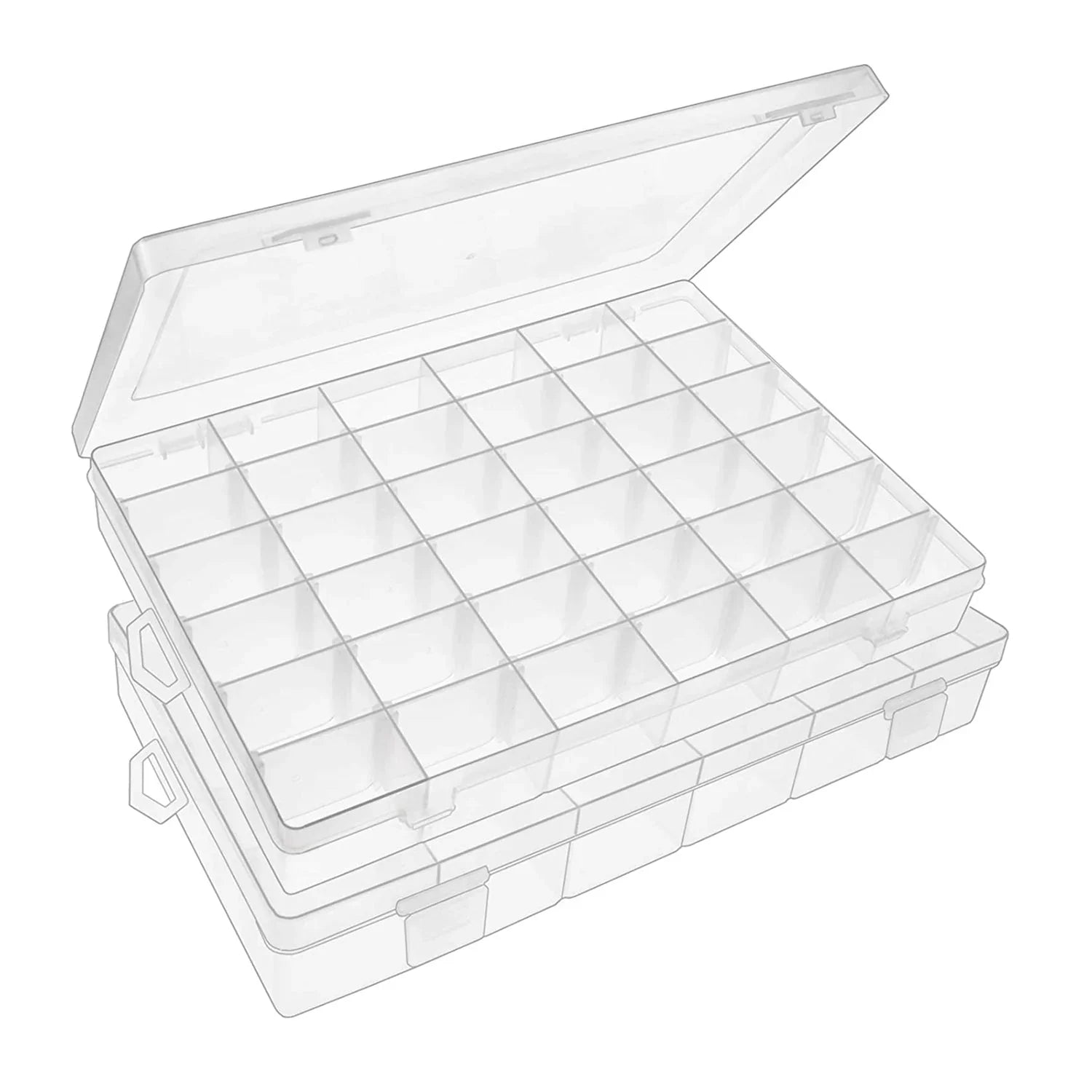 Plastic Organizer Box – 36 Grids, Adjustable Dividers | Organivo