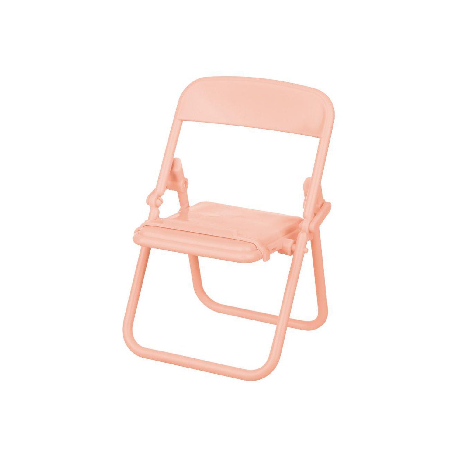 A single peach-colored miniature foldable chair is shown against a plain white background.