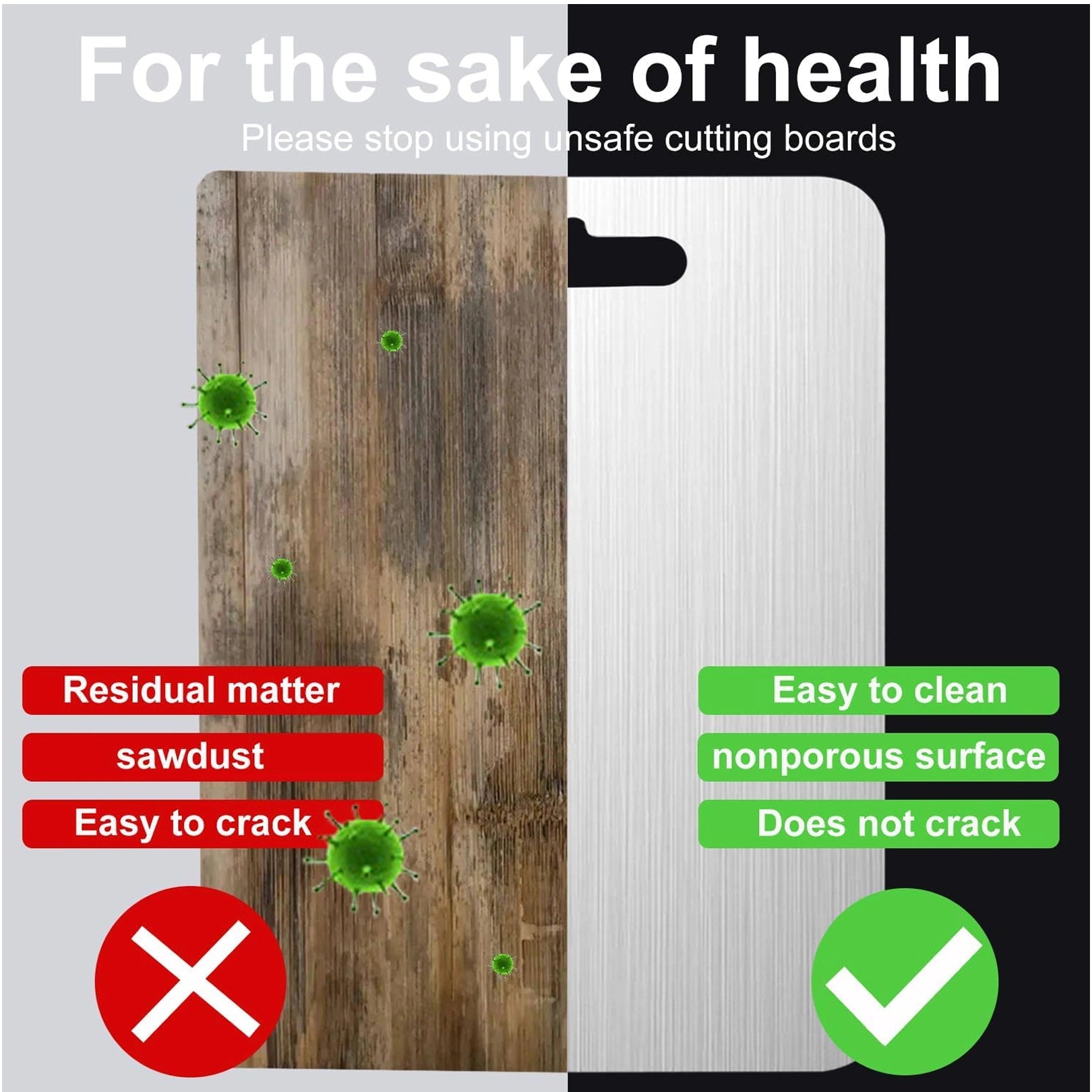 Stainless Steel Vegetable  Fruit Cutting Chopping Board (3120 Cm  1 Pc)