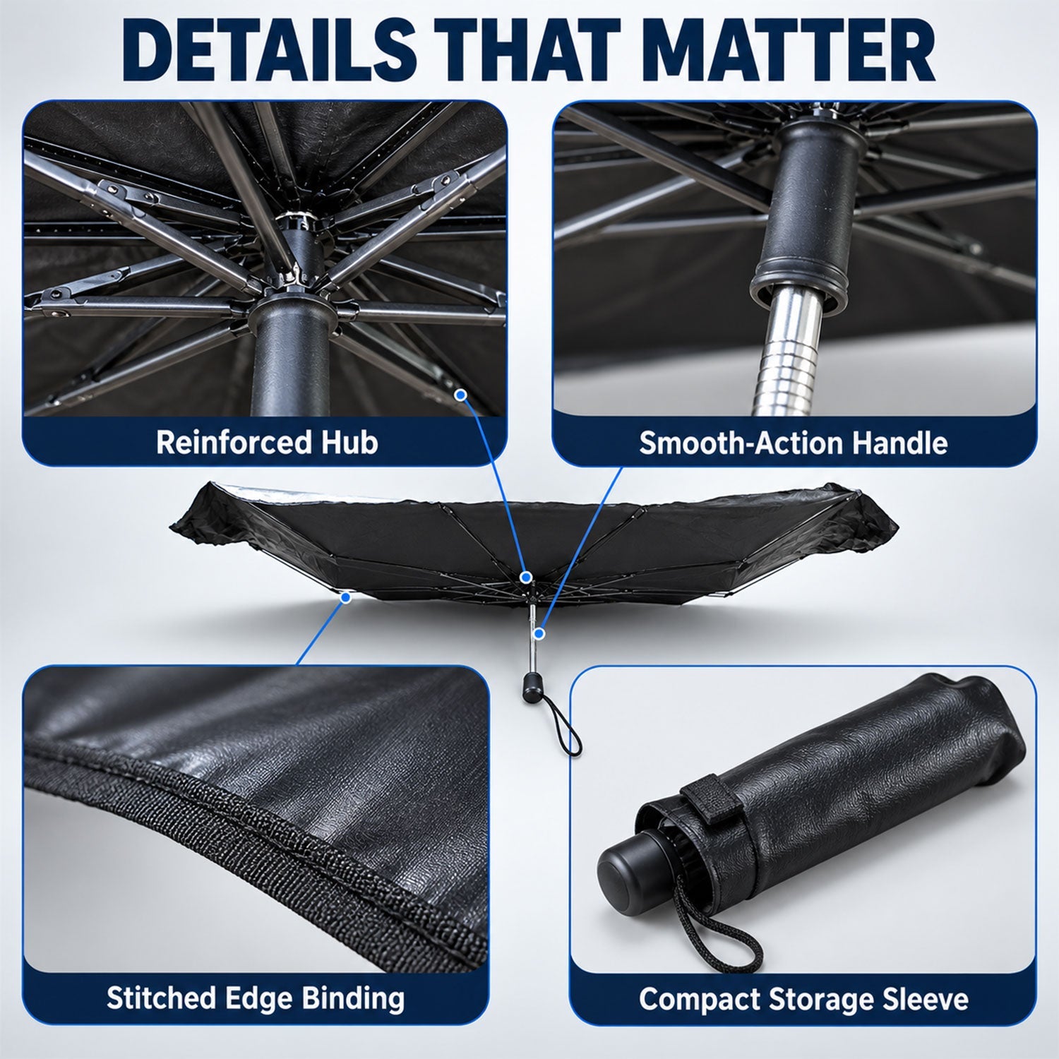 Windshield umbrella size guide