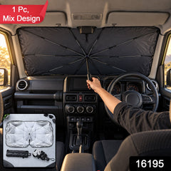 Windshield umbrella sunshade pack