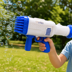 Bubble Gun for Kids – 32 Holes, Powerful Blaster | Play & Move