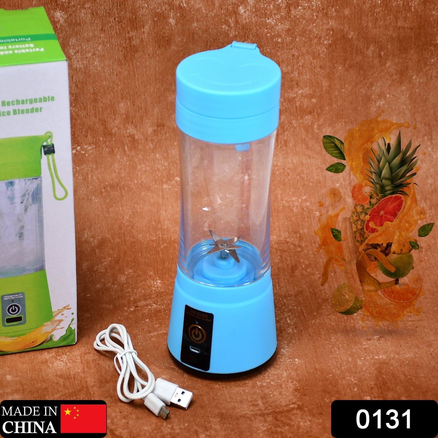 Portable USB Rechargeable 6-Blade Juicer Blender for Fresh Drinks