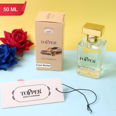 Cool Water Car Perfume 50ml bottle, front view, showcasing its elegant design.