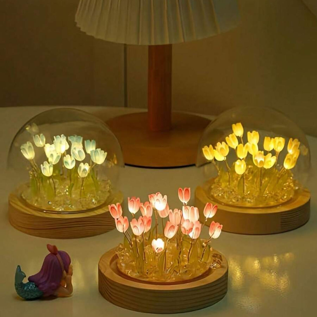 DIY Flower Dome LED Night Lamp Decorative Table Light Kit