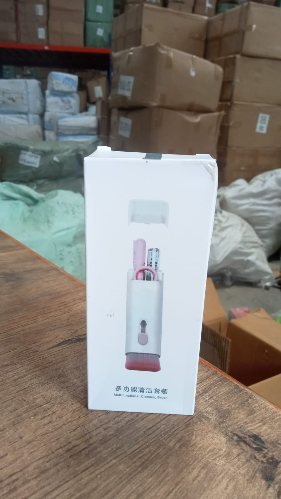 The portable 7-in-1 electronic device cleaning kit shown in its compact form.