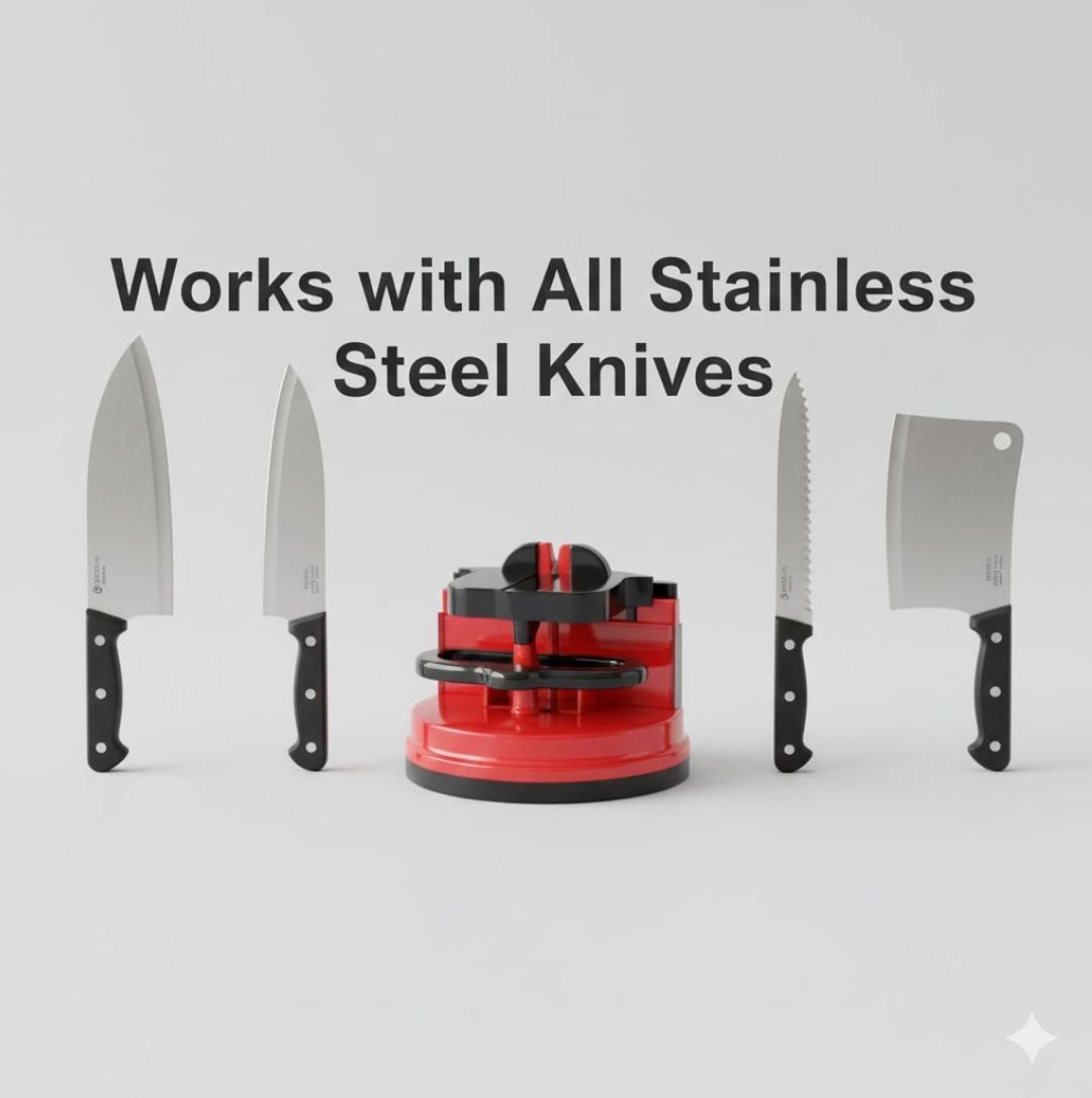 Manual Kitchen Knife Sharpener – 3-Stage Easy-Grip, knife sharpner