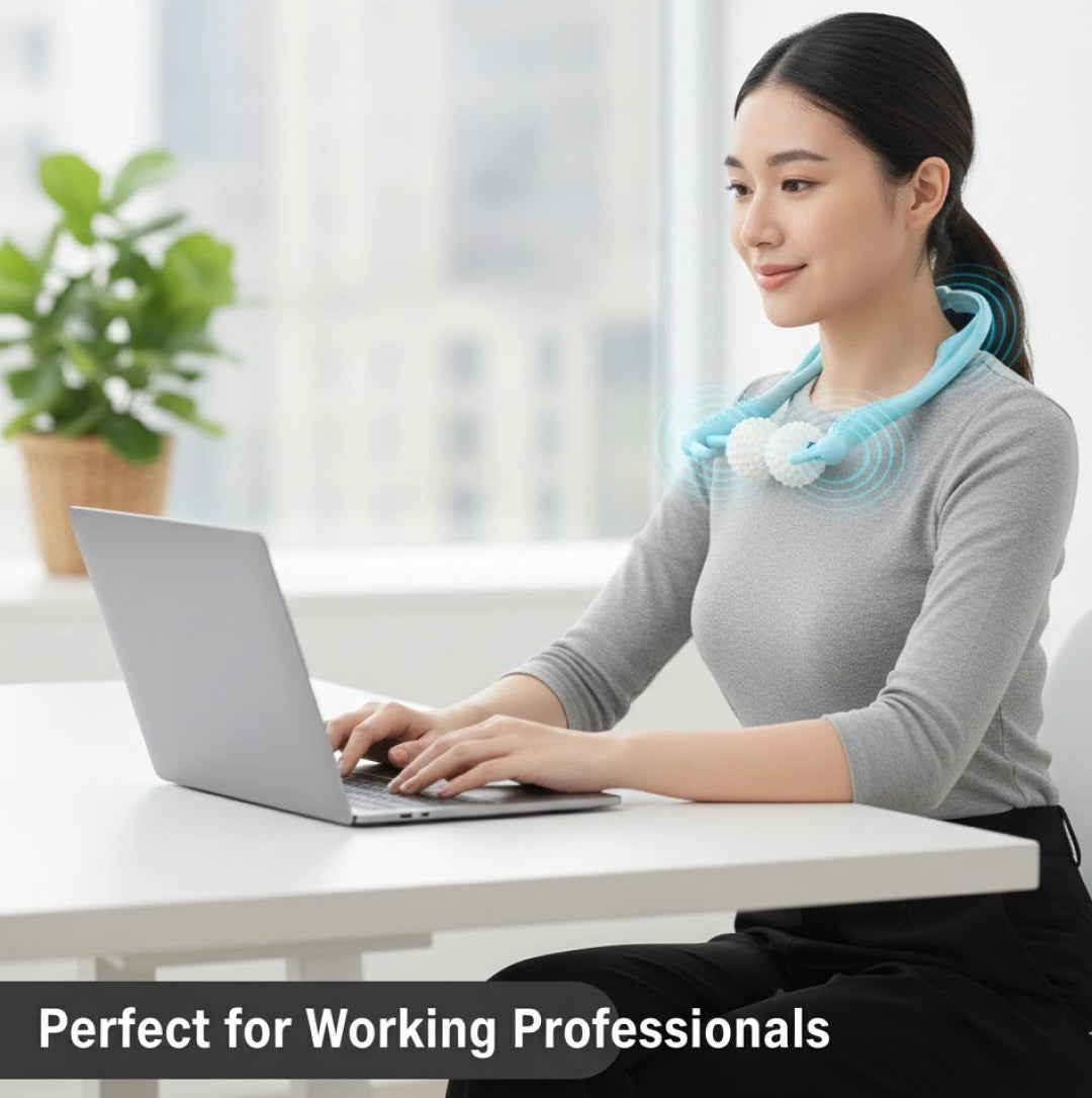 Portable Neck & Shoulder Massager | Manual Back & Waist Pain Relief Massage Tool for Men & Women