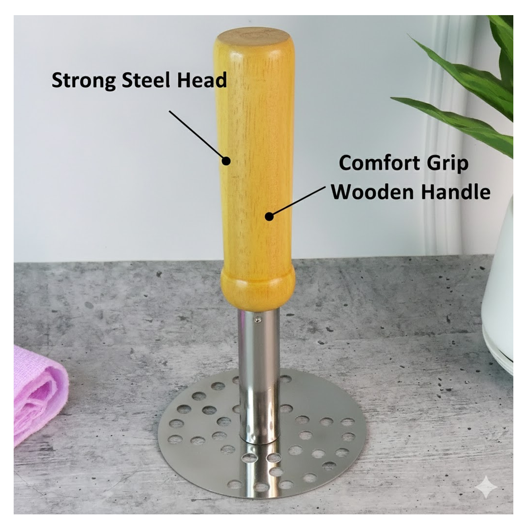 Paubhaji Masher – Ergonomic Stainless Steel | GripChef