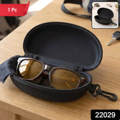 Zipper Hard Shell Sunglasses Case with Clip for Secure Travel Protection