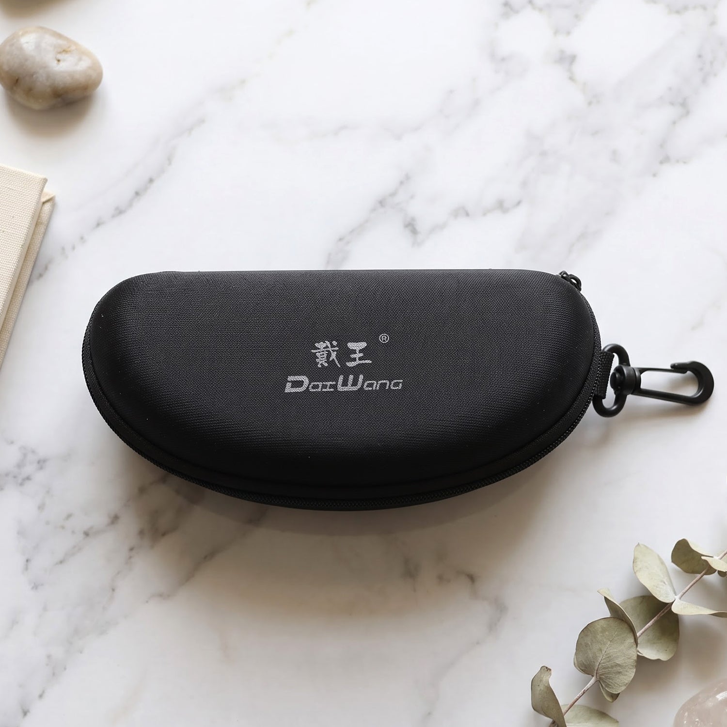 Zipper Hard Shell Sunglasses Case with Clip for Secure Travel Protection
