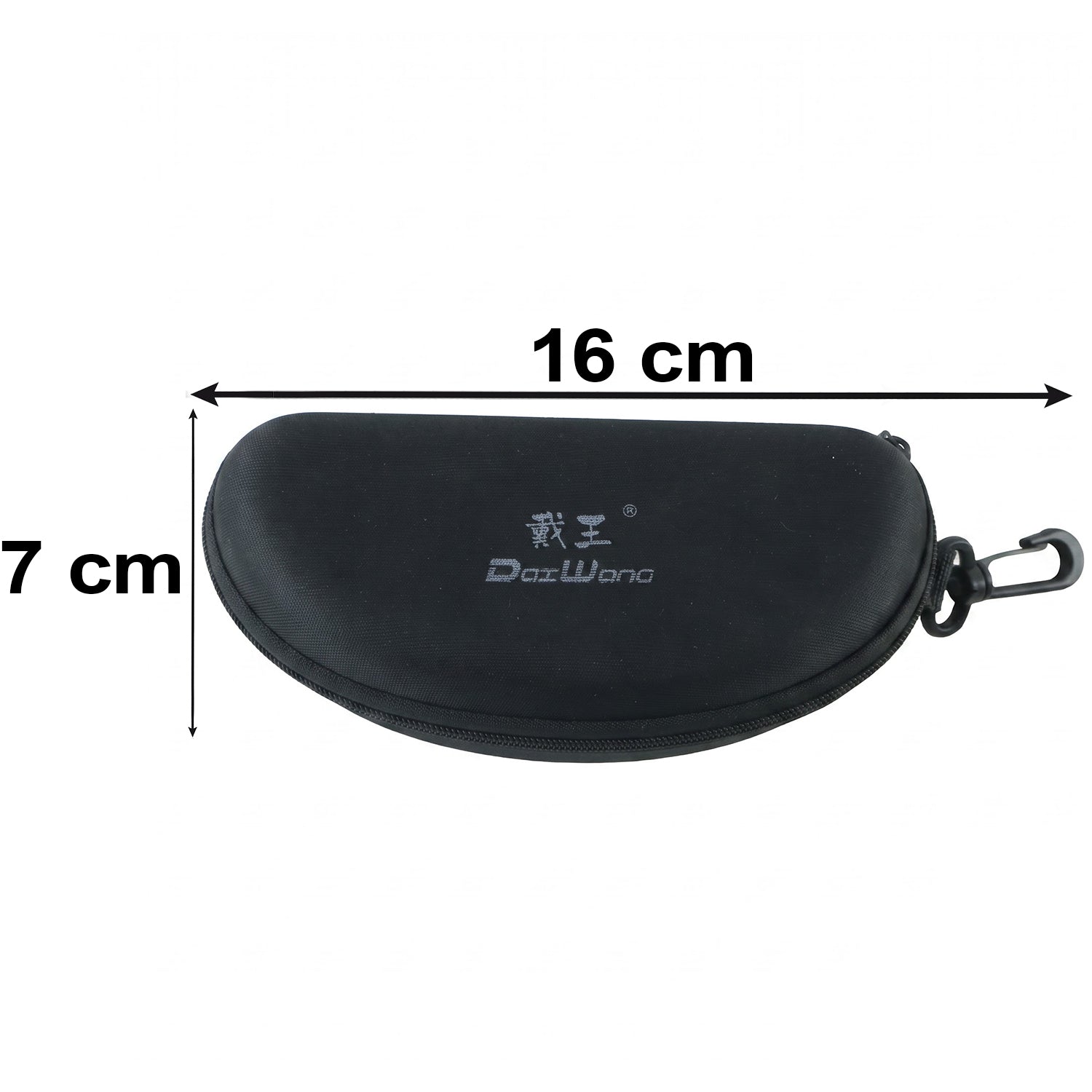 Zipper Hard Shell Sunglasses Case with Clip for Secure Travel Protection