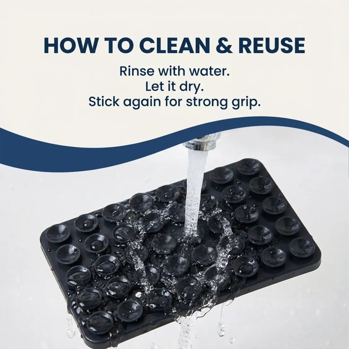 Alternate view of the silicone suction phone holder mount