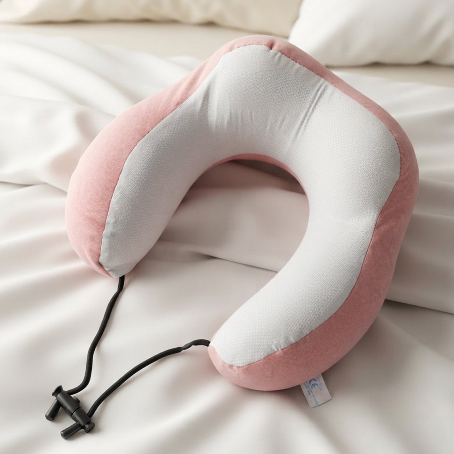 U Shaped Travel Neck Pillow with Adjustable Closure for Comfortable Trips