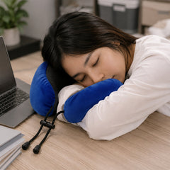 U Shaped Travel Neck Pillow with Adjustable Closure for Comfortable Trips
