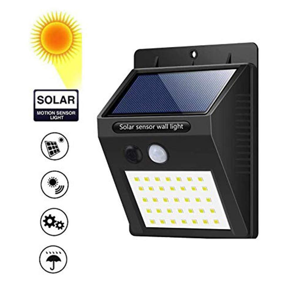 Solar Security LED Light – 30-LED Outdoor Wall | AutoSafeo