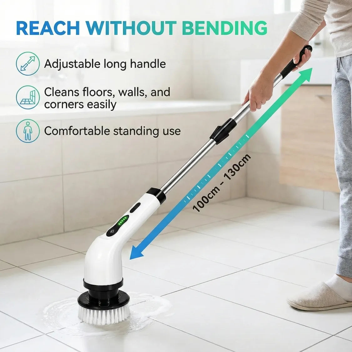 Electric Spin Scrubber Brush – 7-in-1 Cordless Cleaning Tool