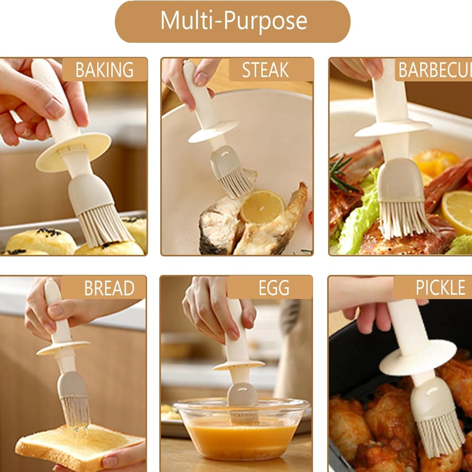 2-in-1 Oil Dispenser Bottle with Silicone Brush – Heat Resistant Glass Oil Bottle for Cooking, BBQ & Baking