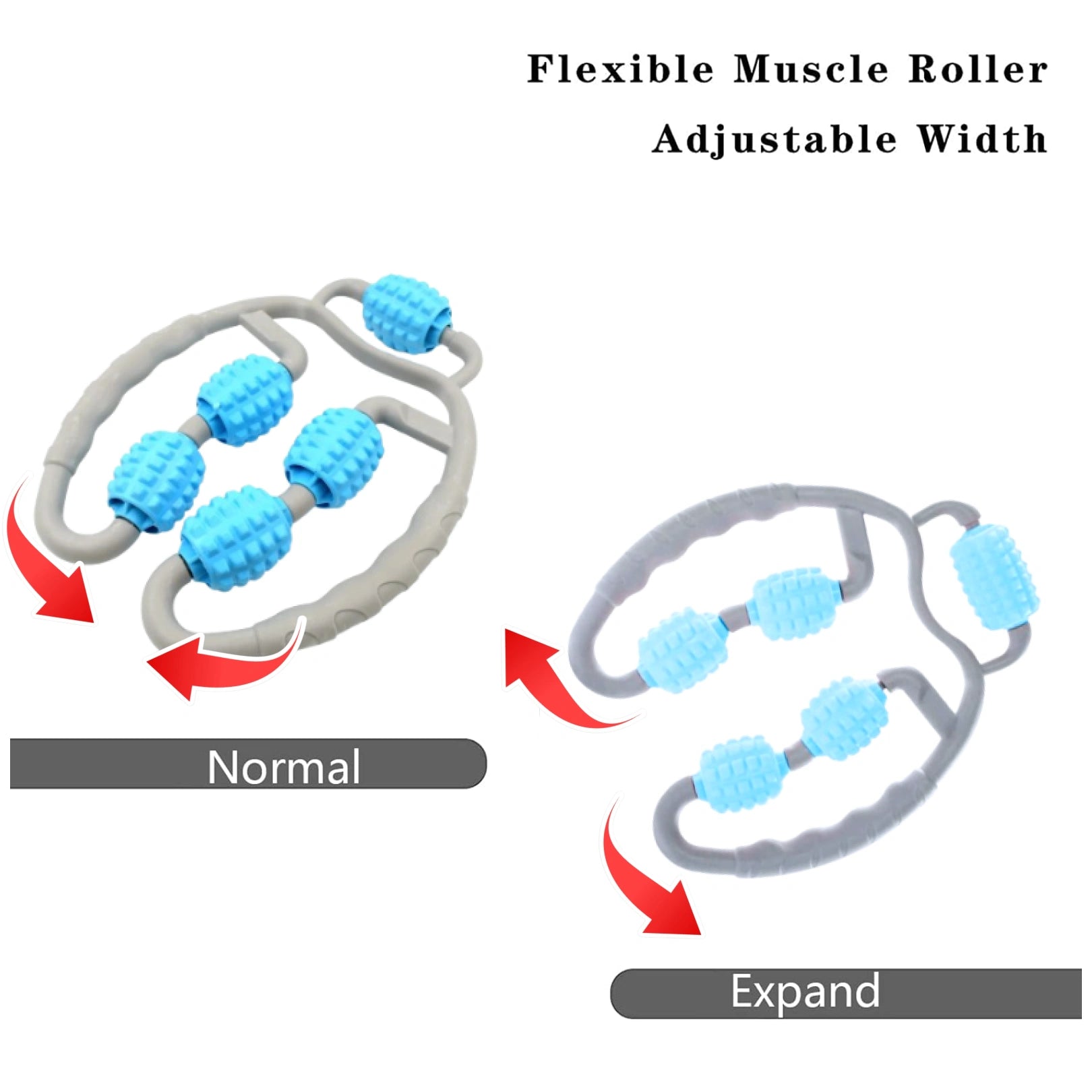 Muscle Massage Roller 5 Wheels Relieve Soreness Leg Muscle Roller Fitness Roller Muscle Relaxer Massage Roller Ring Clip All Round Massaging Uniform Force Elastic Pp Drop Shaped For Home Use (1 Pc)