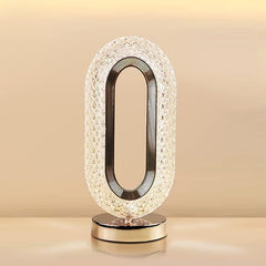Crystal Oval Touch Table Lamp with 3 Light Modes & Dimming