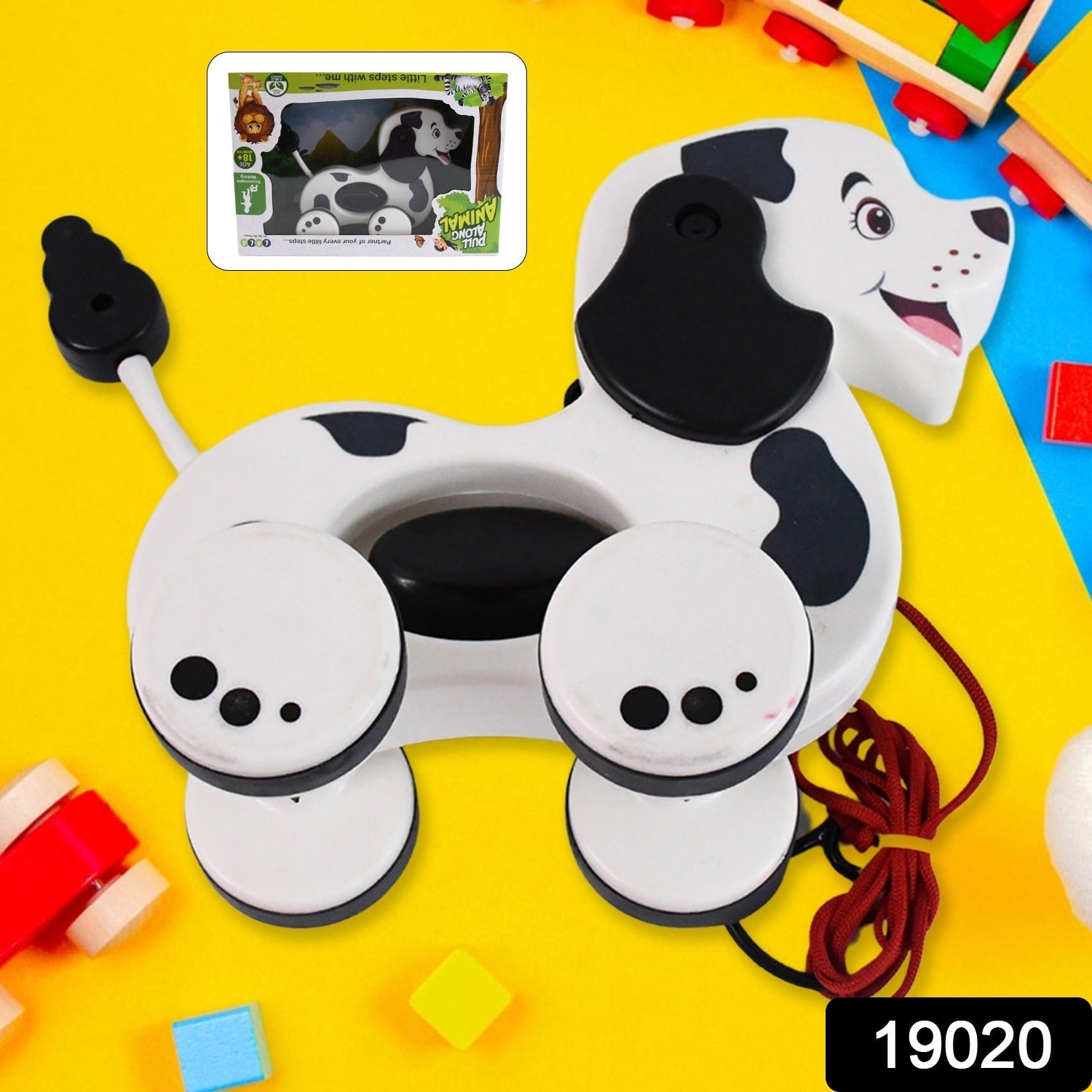 Pull Along Toddler Toy – Developmental Dog Design for Walking