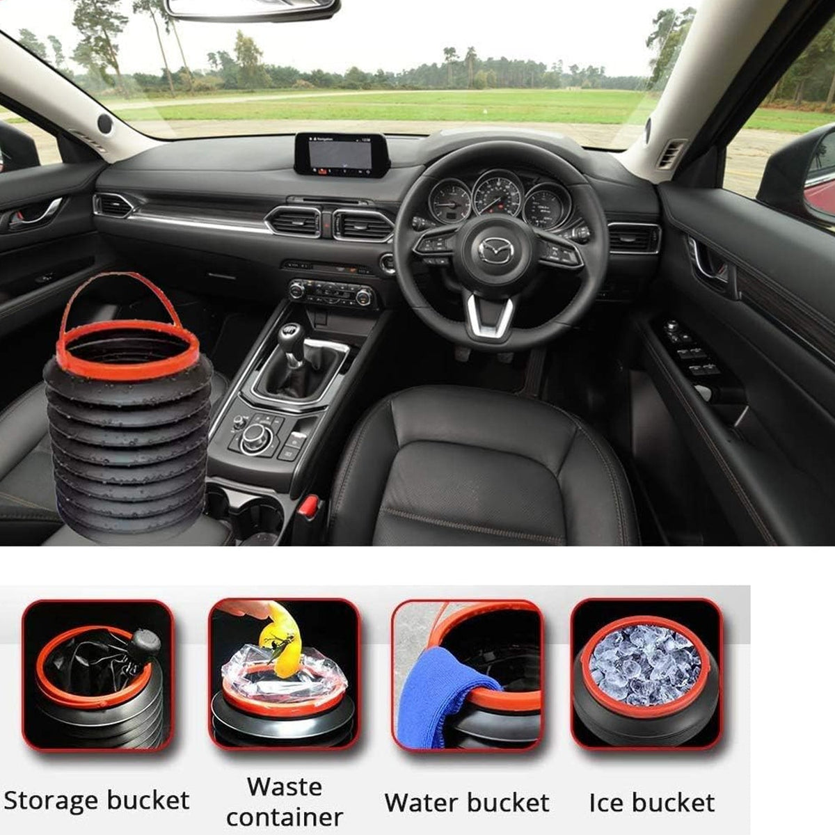 Foldable Storage Bucket for Home, Kitchen, Car, and Outdoor Use | Compact & Durable Multiuse Water Container 4L Capacity