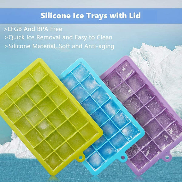 Silicone Ice Cube Tray – 24-Cavity Flexible & Stackable | ChillPour