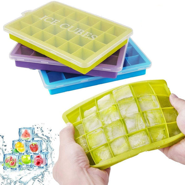 Silicone Ice Cube Tray – 24-Cavity Flexible & Stackable | ChillPour