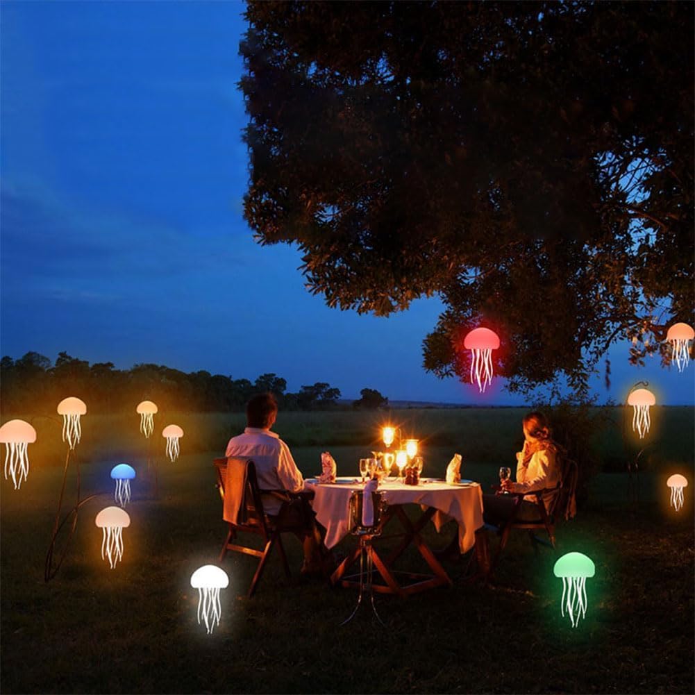 Jellyfish Night Light Lamp | Warm LED Ambient Mood Light for Bedroom & Home Decor