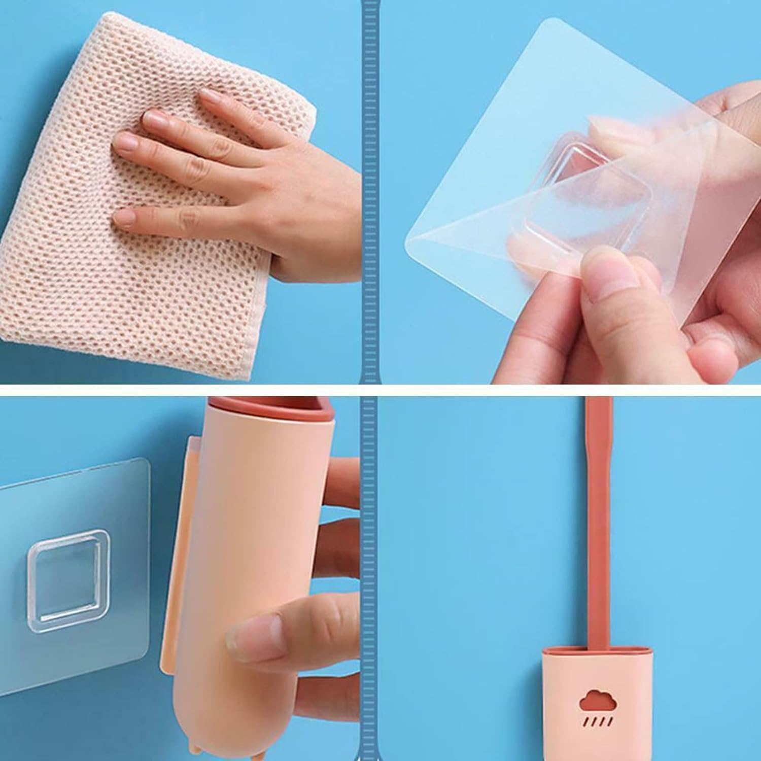 Silicone Toilet Brush – Quick-Dry Holder, Flexible Bristles | Velvet Wipe
