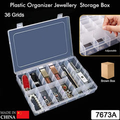 Plastic Organizer Box – 36 Grids, Adjustable Dividers | Organivo