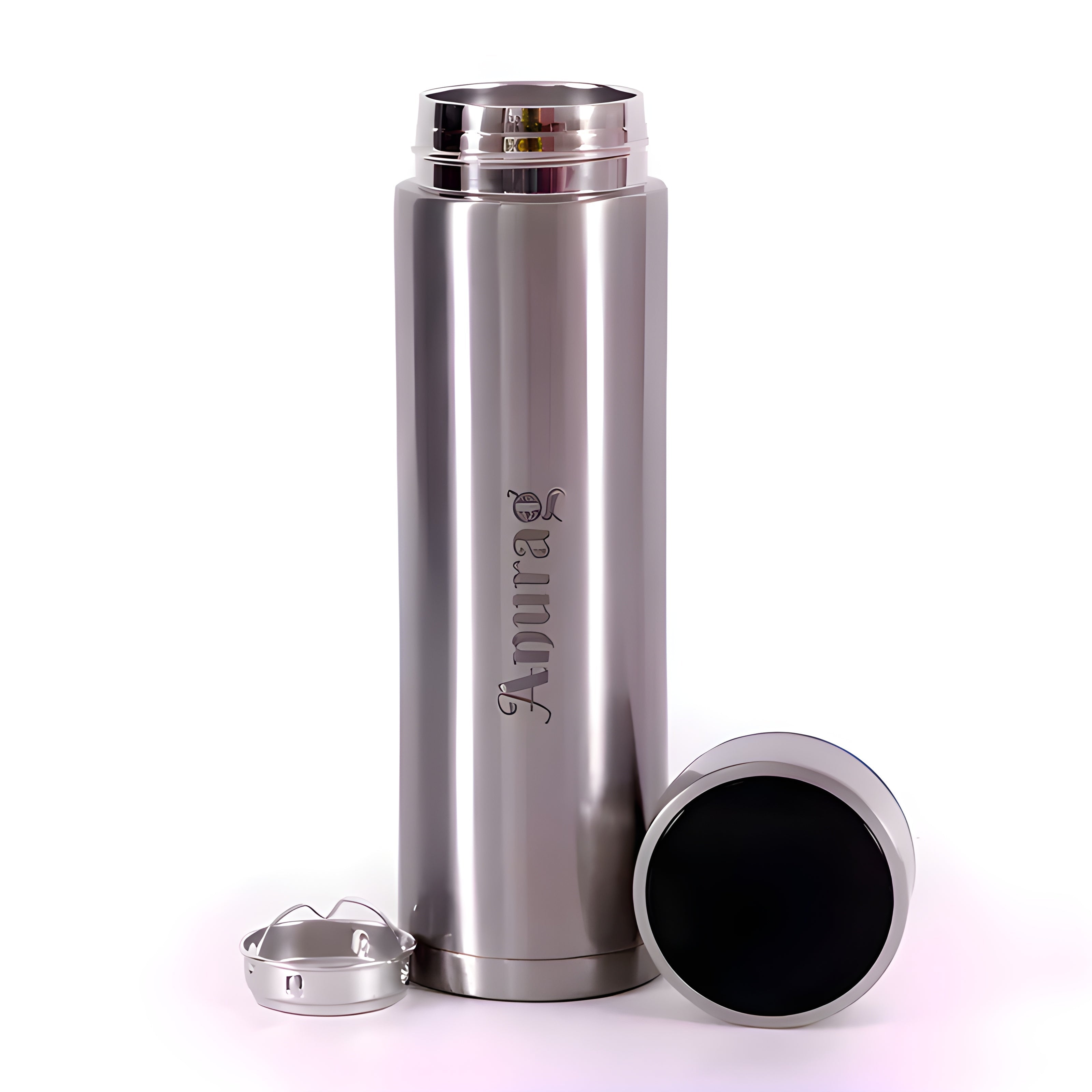 Comparison shot showing different color options for the personalized smart water bottle.