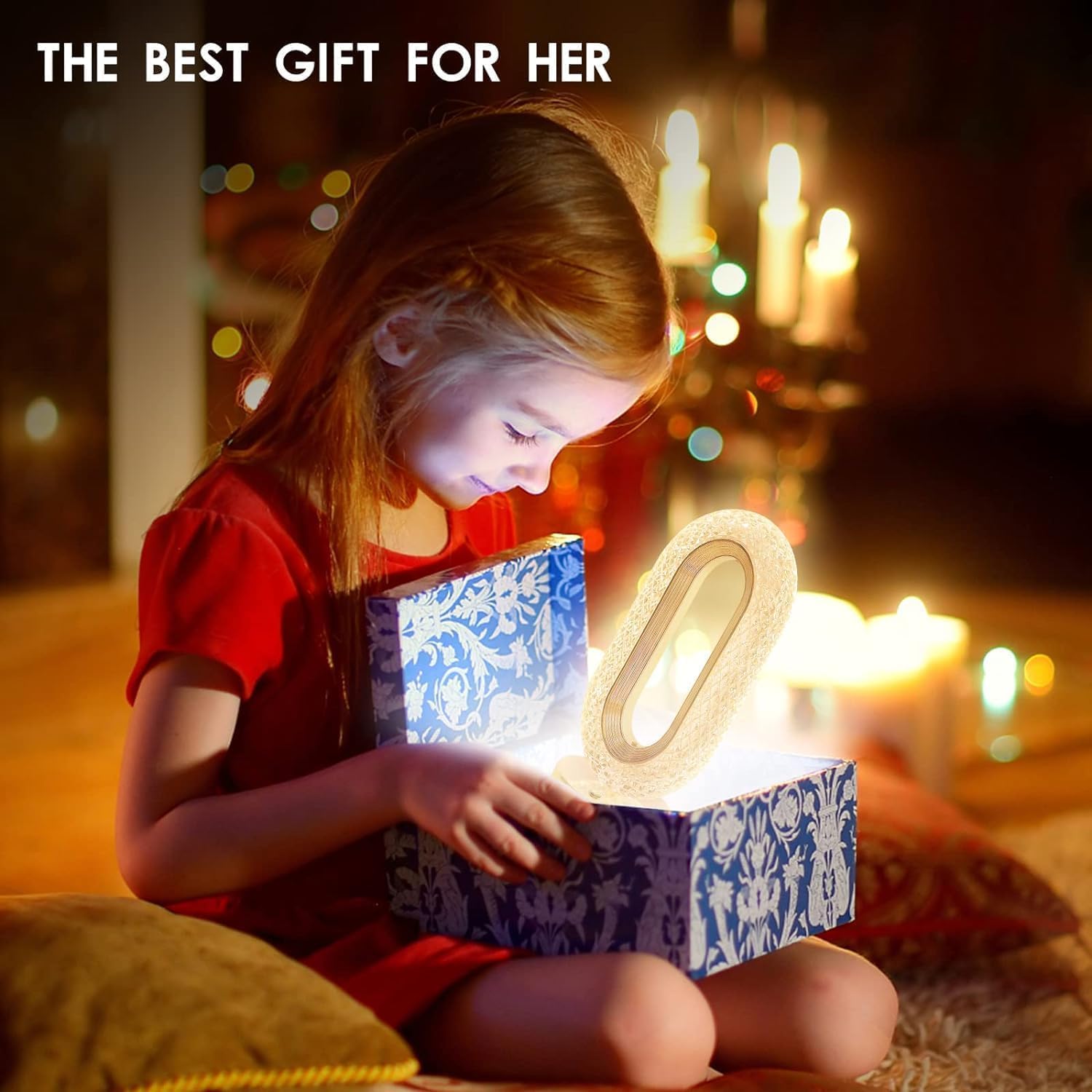 Crystal Oval Touch Table Lamp with 3 Light Modes & Dimming