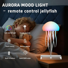 Jellyfish Night Light Lamp | Warm LED Ambient Mood Light for Bedroom & Home Decor