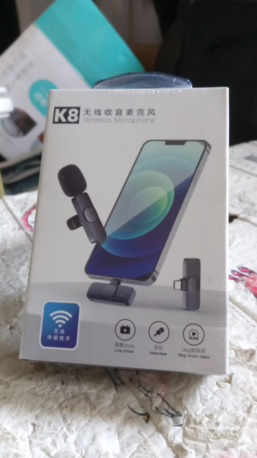 Wireless microphone setup demonstrating ease of use for live streaming and content creation.