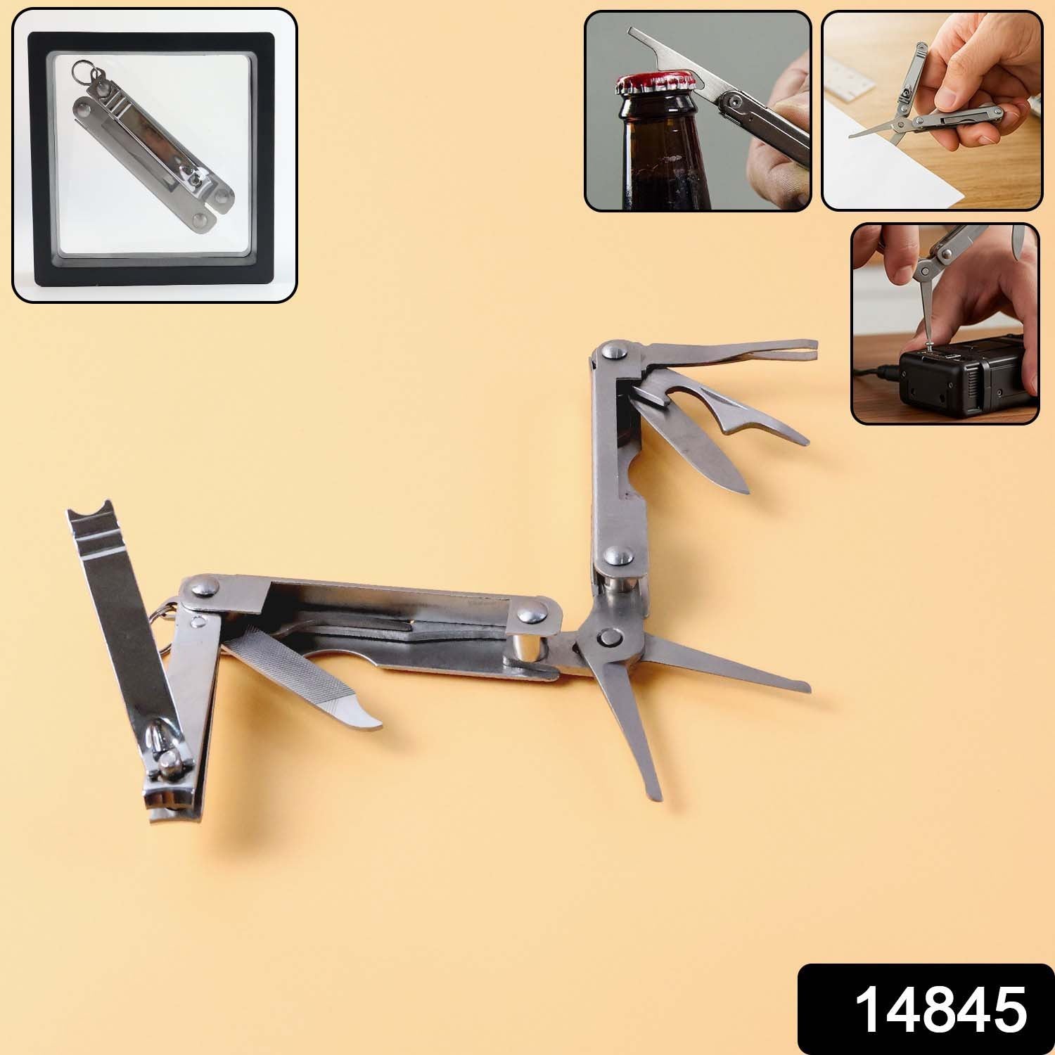 Multipurpose Pocket Tool Kit – Stainless Steel 8-in-1 Compact Design