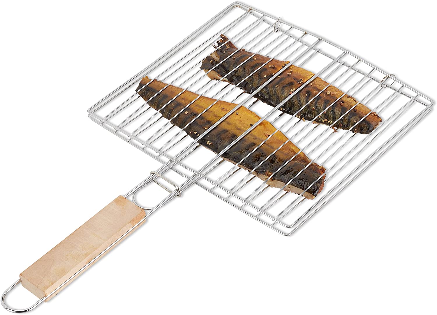 Barbecue Grill – Foldable, Non-Stick with Wooden Handle | CookAura