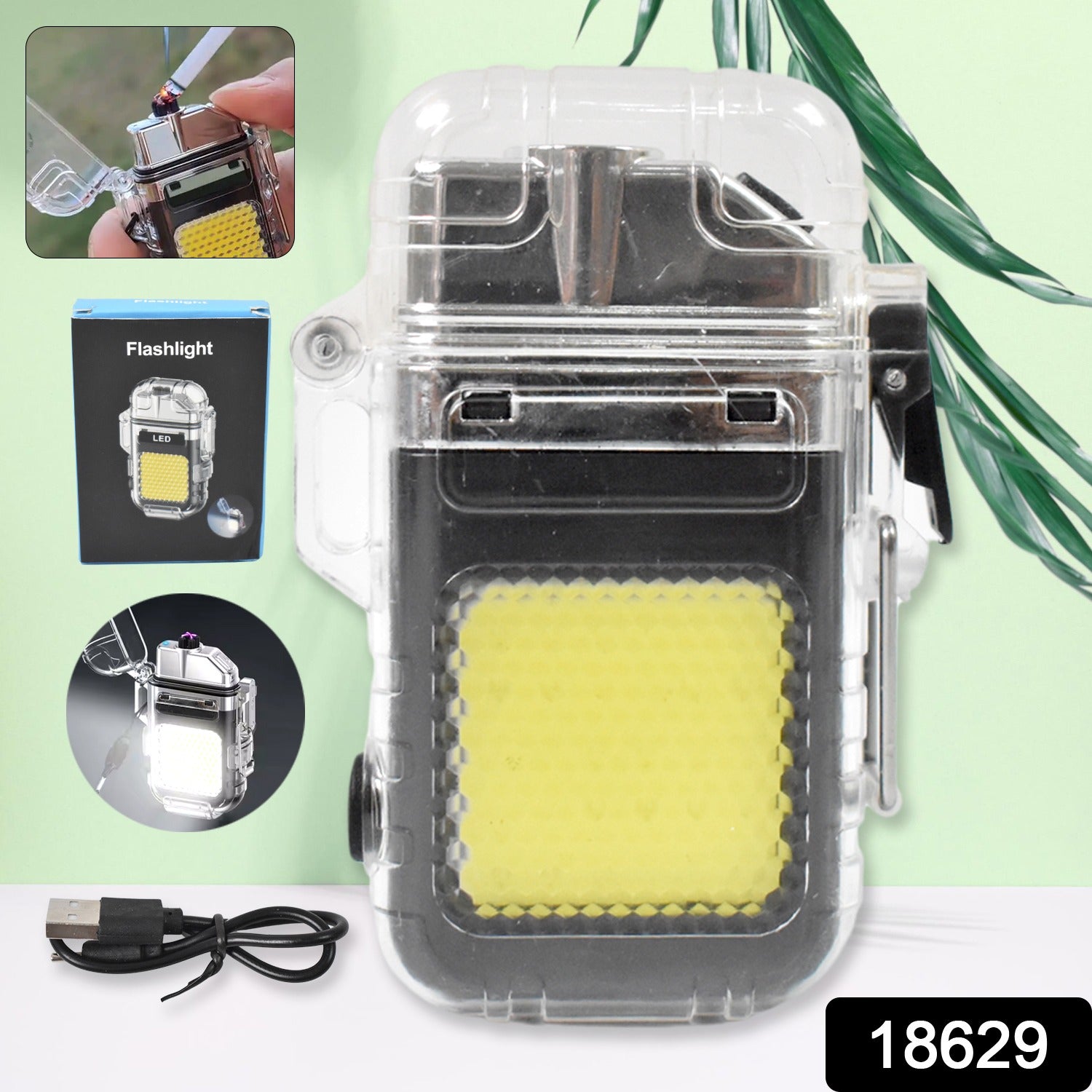 Electric Lighter Flashlight – USB Rechargeable 3-Mode COB | Indo Glow