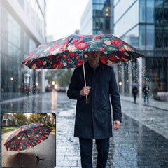 Lightweight Foldable Floral Umbrella for Rain, Sun and Everyday Travel Use