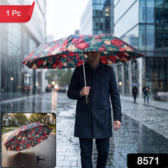 Lightweight Foldable Floral Umbrella for Rain, Sun and Everyday Travel Use