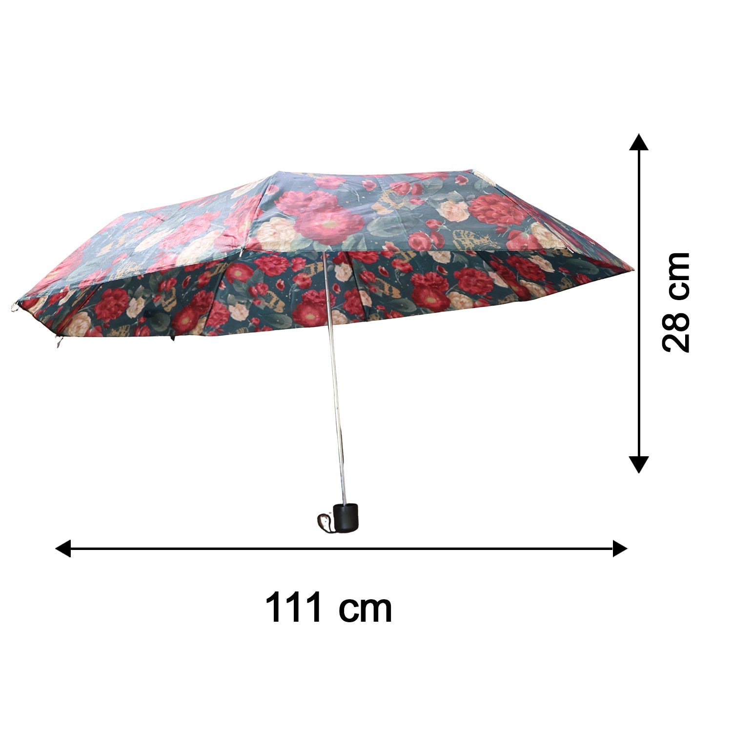 Lightweight Foldable Floral Umbrella for Rain, Sun and Everyday Travel Use
