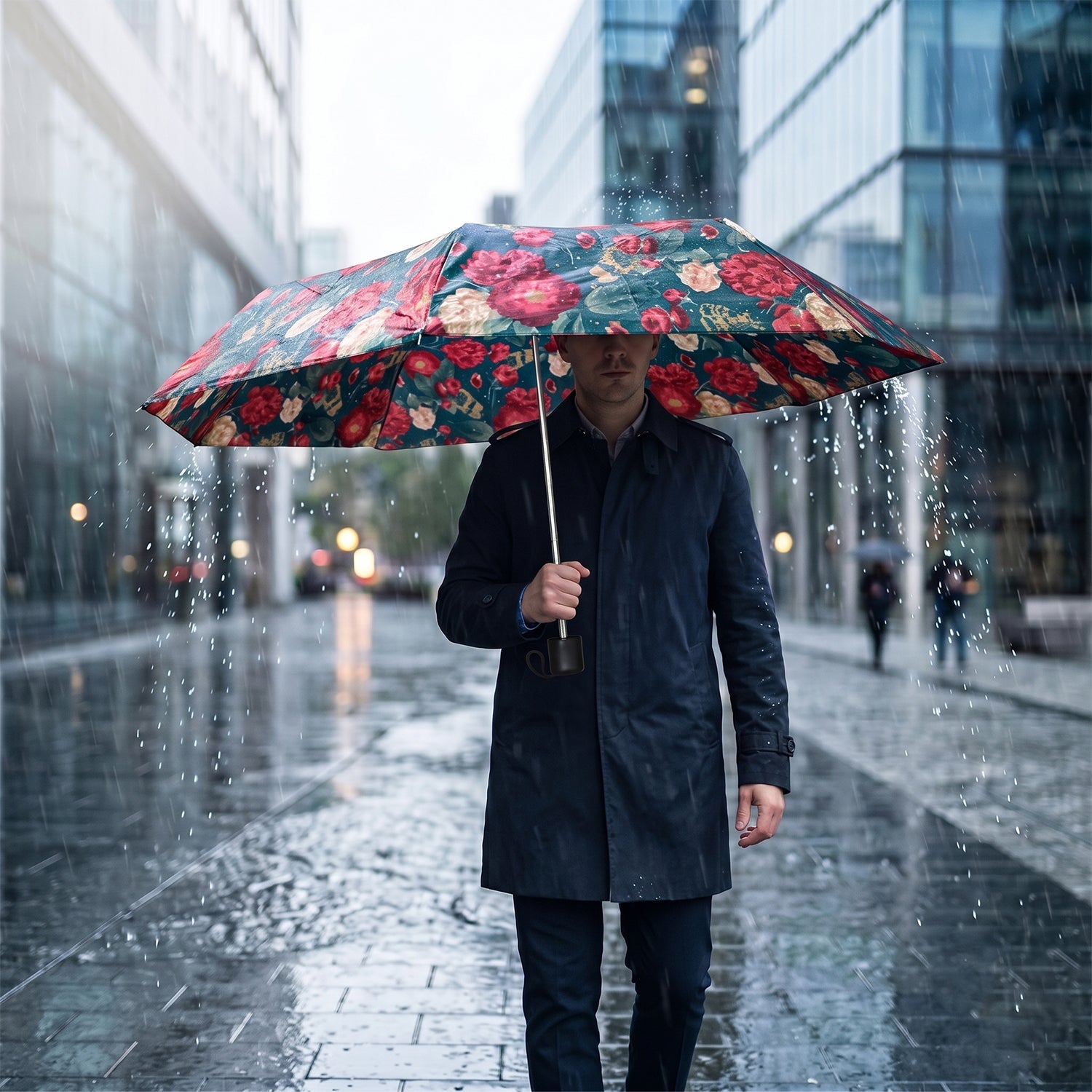 Lightweight Foldable Floral Umbrella for Rain, Sun and Everyday Travel Use