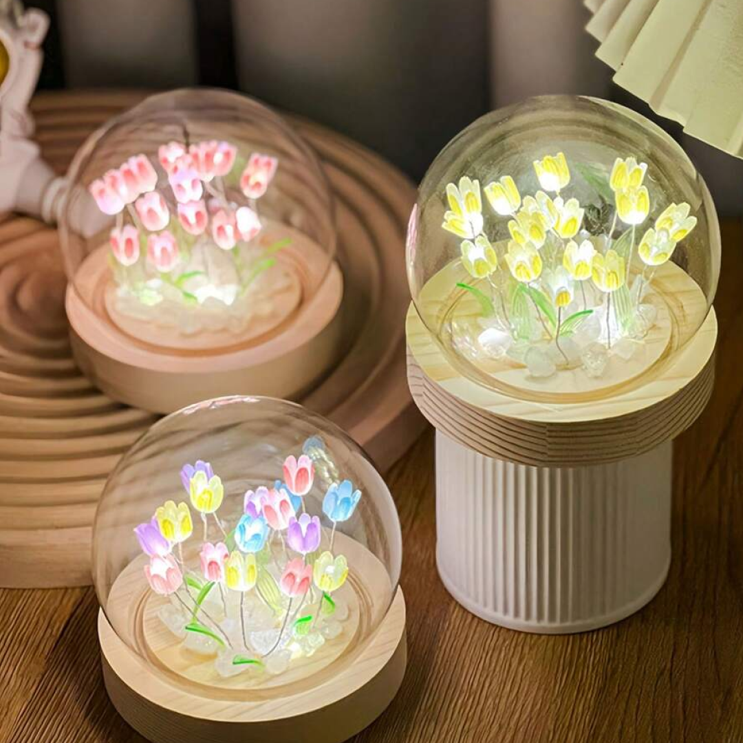 DIY Flower Dome LED Night Lamp Decorative Table Light Kit