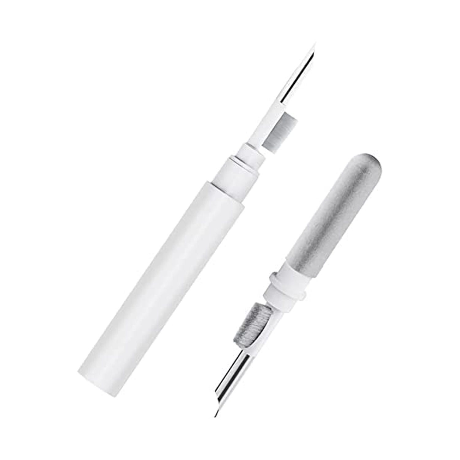 Ergonomic design of the portable earbuds cleaning pen for comfortable grip and precise cleaning.