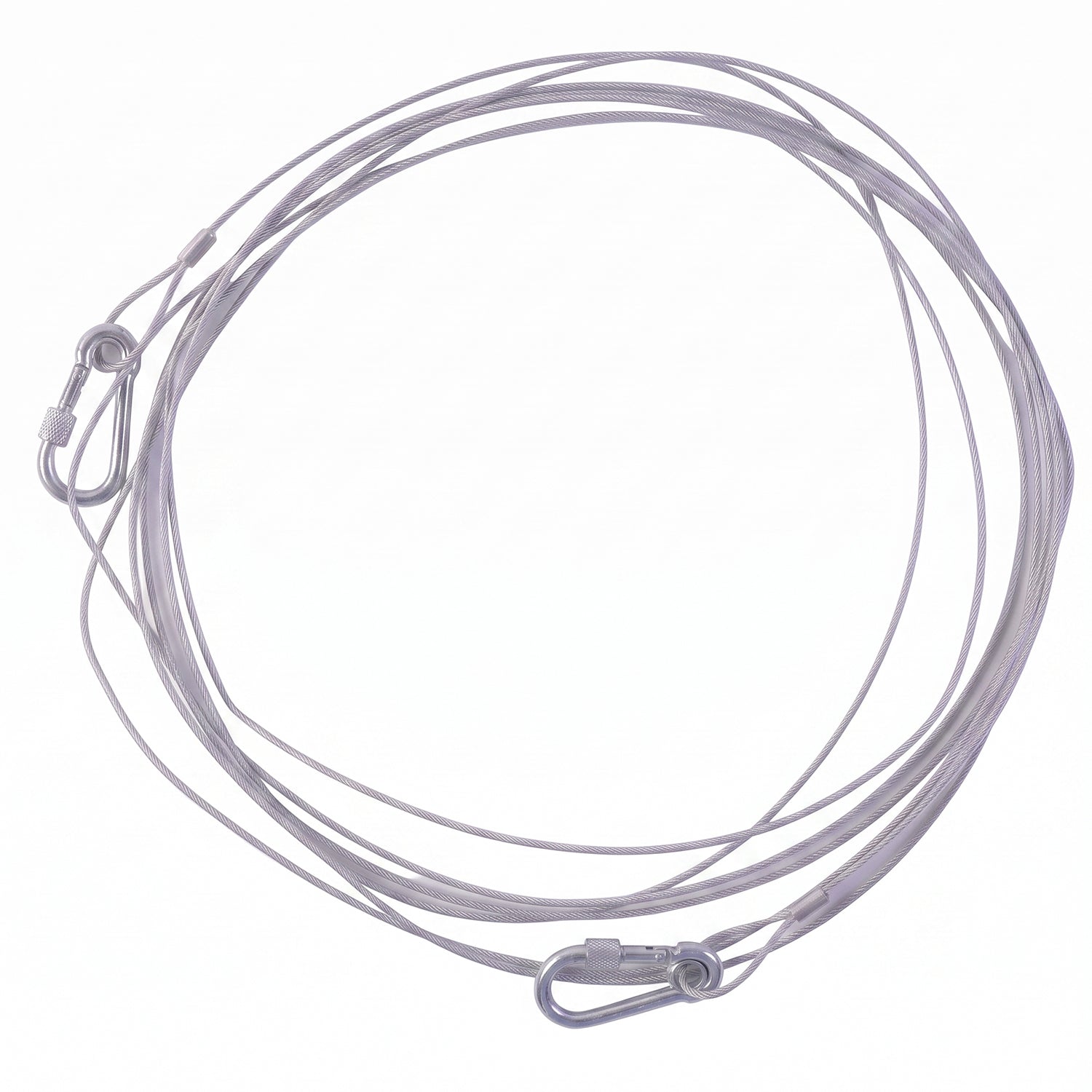 Cloth Drying Wire Rope 5 Meter Stainless Steel with Carabiner Hooks