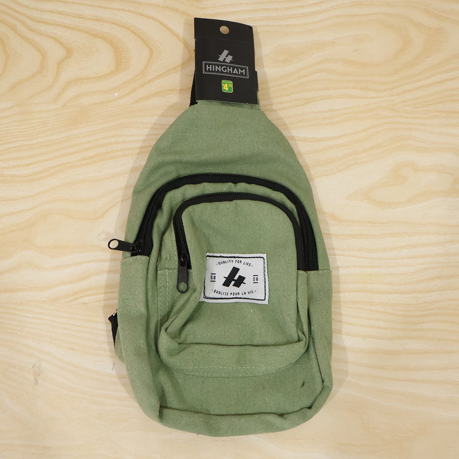 Kids Multi Pocket Sling Crossbody Chest Bag Canvas Bag for Little Boys Girls