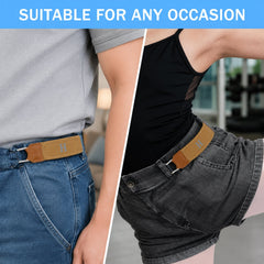 Women's Buckle Less Elastic Invisible Stretch Waist Belt for Jeans