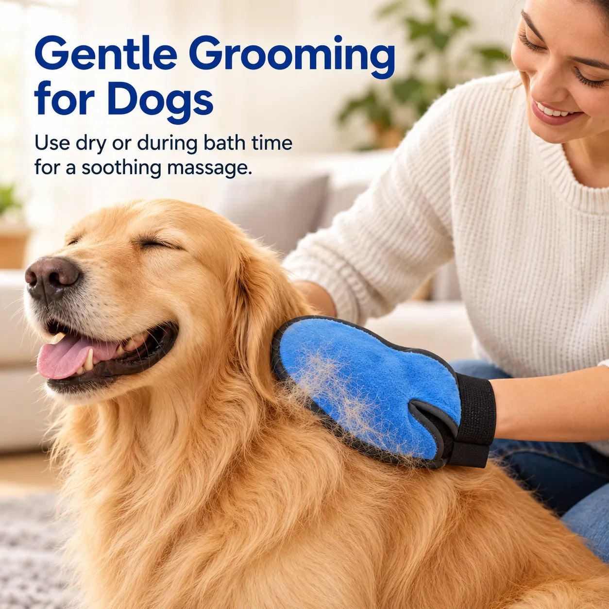 Pet Grooming Glove -nbsp Humanized Descending Brush Glove (1 Pc)